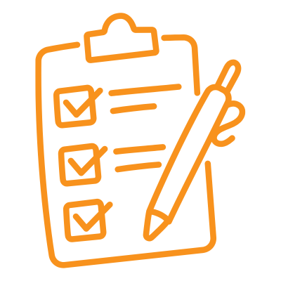Clipboard with checklist