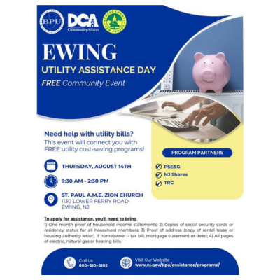 Ewing Utility Assistance Day