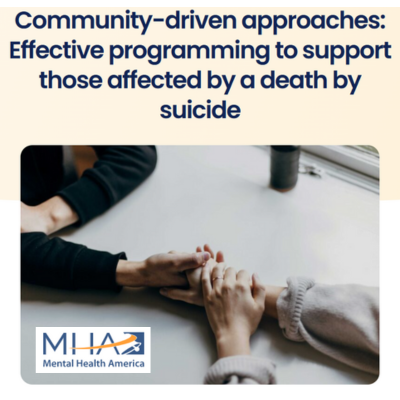 Effective Programming to support those affected by a death by suicide